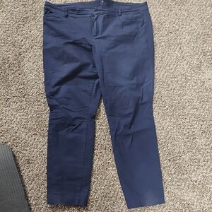 Old Navy, Navy Straight-Leg Chino Pixie Pants, Tall Length